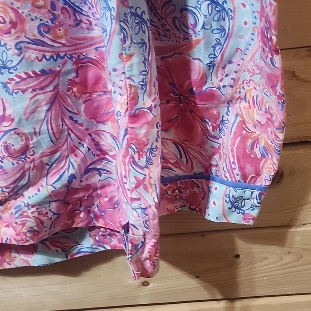 Pottery Barn Teen Lilly Pulitzer Floral Pajama Top Size Large